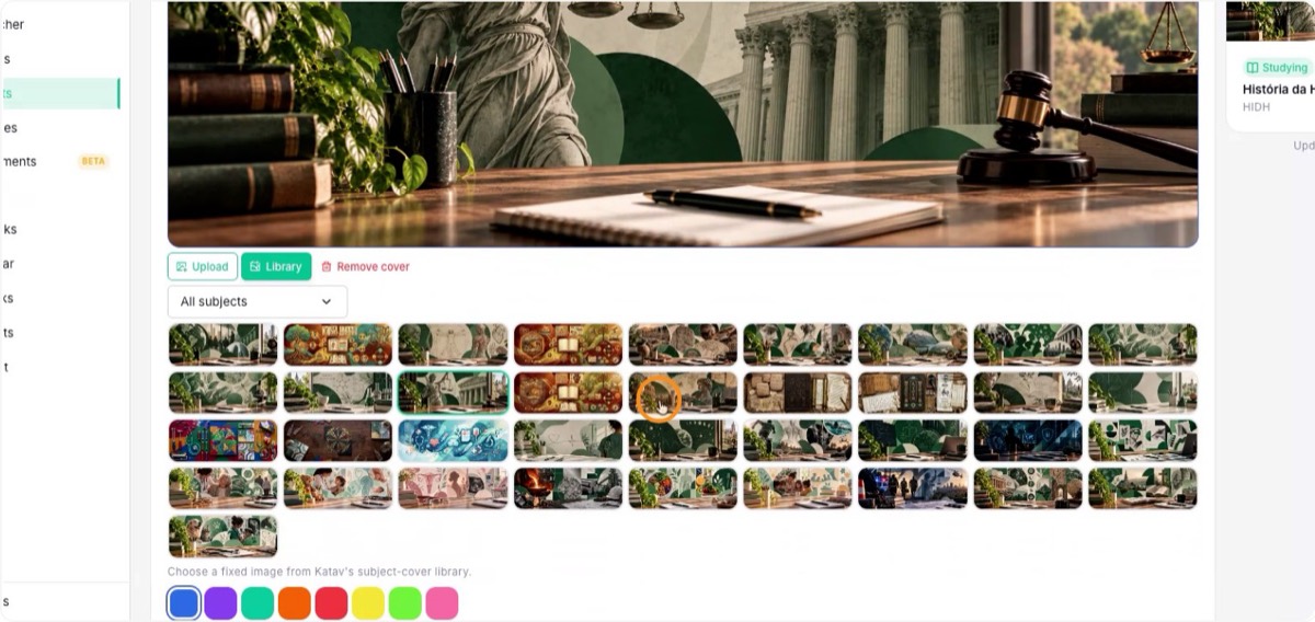 Customize the color and cover