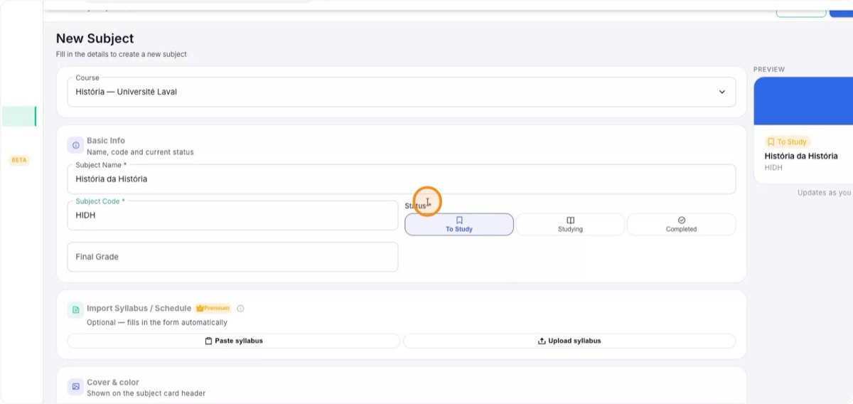 Check the code and set the status
